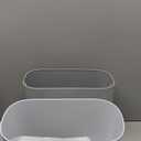 3 Gallon Slim Small Bathroom Trash Can with Lid, White Dog Proof Garbage Can with Air-Press Bag Expander & Removable Bucket, Narrow Bathroom Waste Basket for Bedroom, Office, Dorm