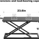 Decoholic 24 inch Height Adjustable Standing Desk Converter（Black）