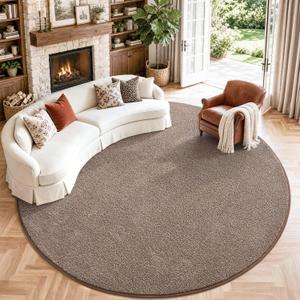 Keeko Round Area Rug 5ft for Living Room Bedroom,Soft Washable Circle Rug