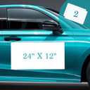 Blank Car Magnets with 40 mils-24” x 12” Rounded Corners Flexible Magnetic Sheet, Door Magnets for Vehicles to Advertise Business and Cover Company Logo （2 Pack）