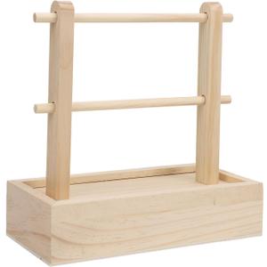 Wooden Crochet Yarn Holder, Double Revolving Yarn Storage for Crochet Yarn Ball Knitting and Crochet Supplies, Multifunctional Sewing Thread Organizer for Sewing Accessories