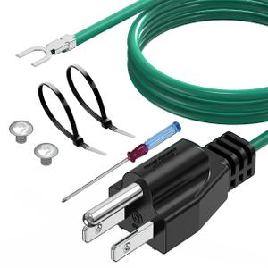 Mellbree Shielded Ethernet Patch Panel Bond Ground Extension Cord,6.5FT Grounding Wire for NEMA 5-15P 3 Prong Plug,15A/20A Outlets Plug No DIY Needed for Ethernet Bond & Ground Adapt