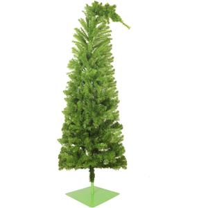 BLACICO Green Santa's Hat Christmas Tree, Easy Assembly with Metal Stand and Hinged Branches for Home Party Decoration, 5ft Whimsical Christmas Tree - Christmas Decorations