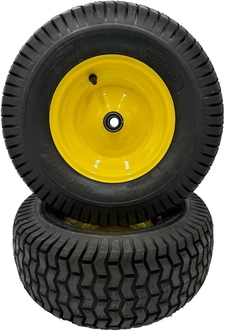 16x6.50-8 Lawn Mower Wheels - Set of 2 - Fits on 3/4 Inch Axle