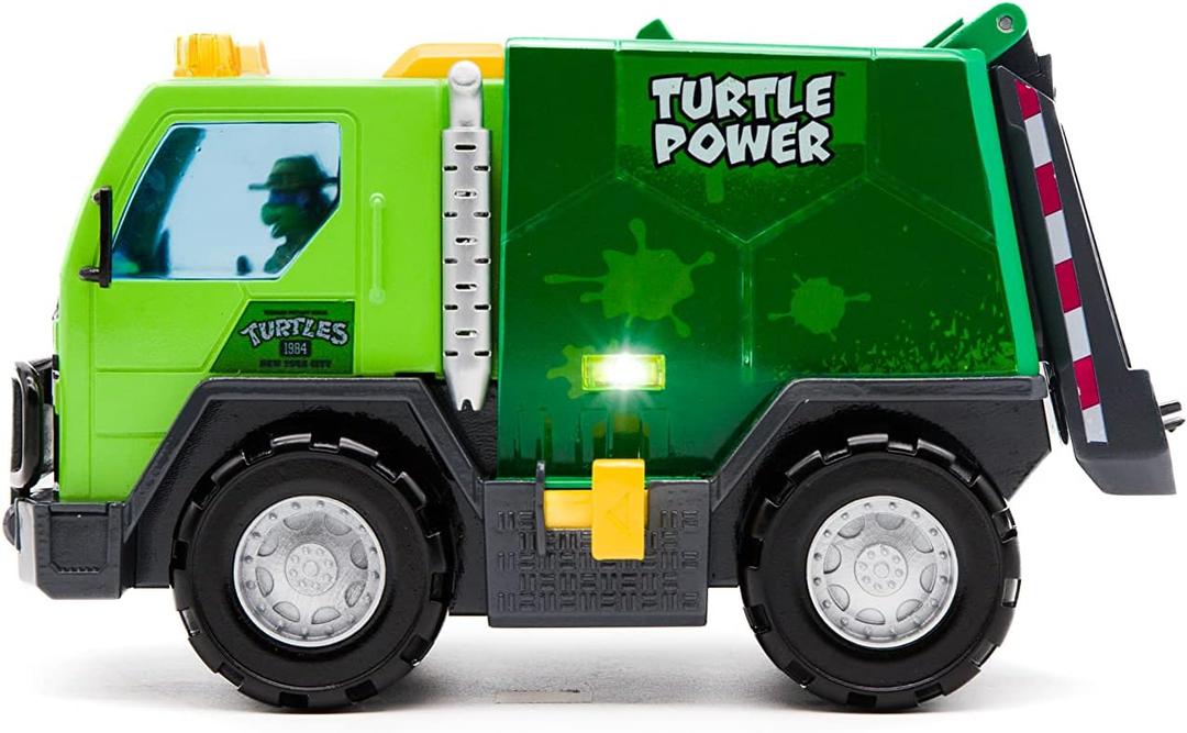 Teenage Mutant Ninja Turtles Toy, Thrash 'N' Battle Garbage Truck with 3 Sewer Cap Launchers, Lights & Sounds, TMNT Mutant Ninja Turtle Vehicle for Kids, Ages 3+