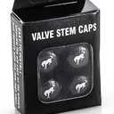 Ford Bronco Black Plastic Tire Valve Stem Cap Covers (Pack of 5)