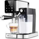 Espresso and Cappuccino Machine, 20 Bar Dual Boiler Latte Maker with Touch Control & Digital Temperature Display, Compact Coffee Machine for Home, Automatic Milk Frother