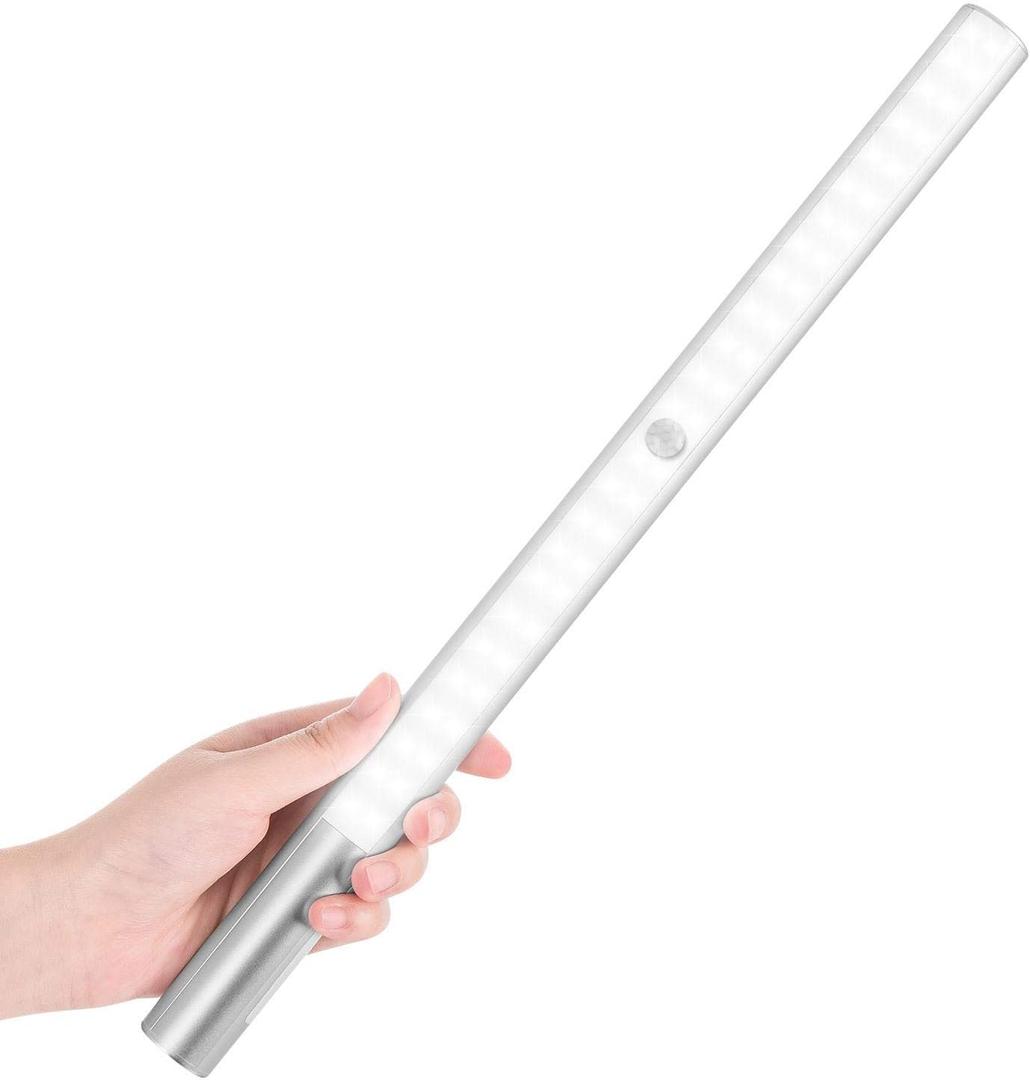 Reoshine Under Cabinet Lights Motion Sensor Light Indoor, Battery Powered LED Lights, 4500mAh USB C Rechargeable Under Cabinet Lighting Wireless, 6000K Cool White, 180 Days Battery Time (2 Pack)