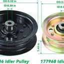 532196106 Idler Pulley with 532177968 Idler Pulley Replaces 532197379 532193197 Craftsman 196106 197379 177968 193197 for Husqvarna YTH22V46 YTH24K48 YTH20K46 YTH18542 YTH2348 Z248f Mowers