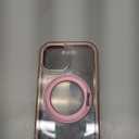 Privacy Case for iPhone 13/iPhone 14 with 360°Stand [Built-in Anti Peeping Screen Protector] [Compatible with MagSafe] [Magnetic Ring ] Full Body Protective Phone Cover 6.1", Pink