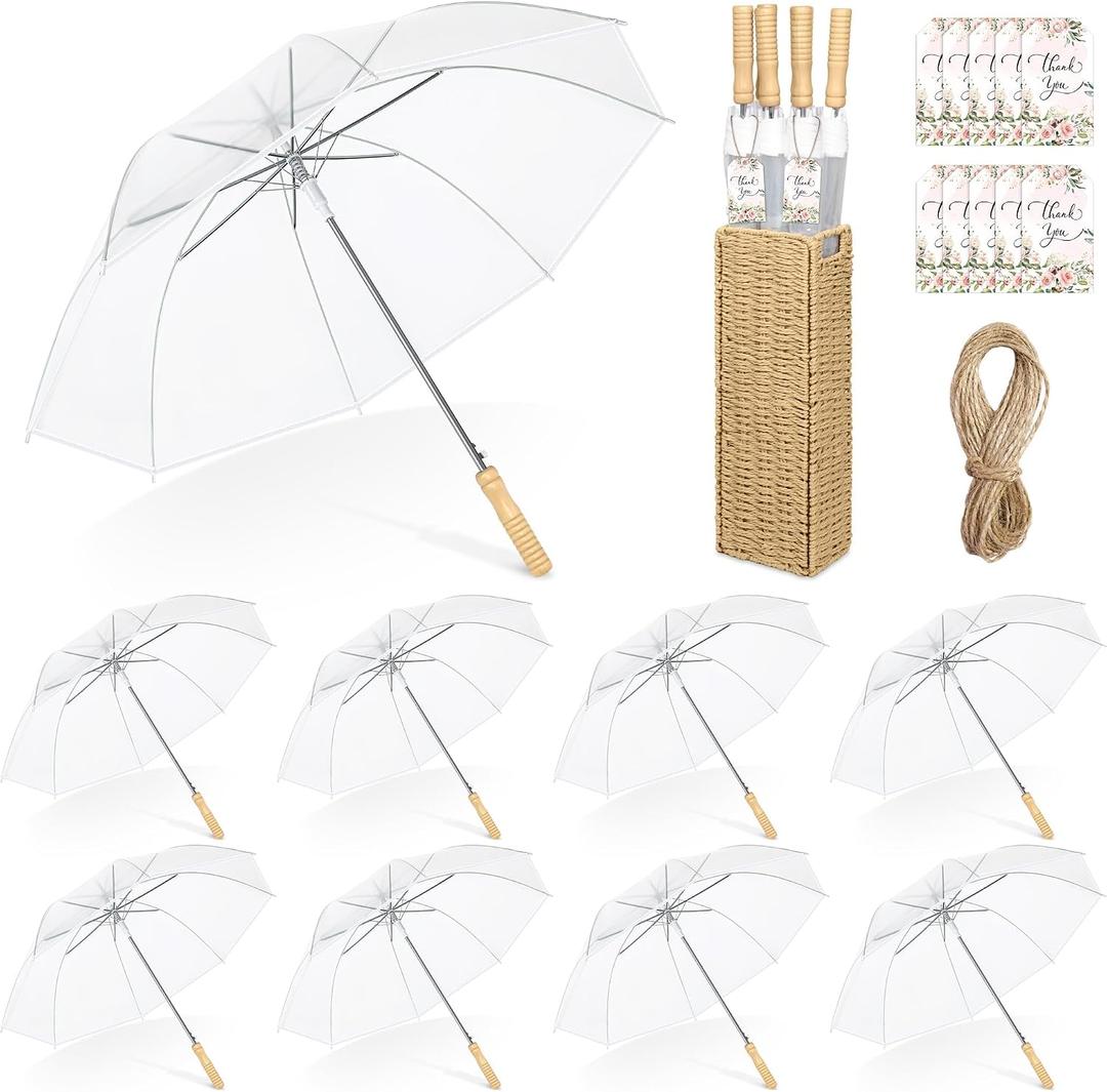 Aodaer Wedding Umbrella Bulk with Foldable Storage Box Auto Open Foldable Umbrellas Windproof Travel Umbrella for Outdoor Activities, Wedding Anniversary Photography