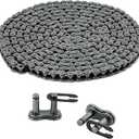 CHR #35 Roller Chain - 10FT | 319 Links + 2 Free Connecting Links | 3/8" Pitch Carbon Steel Chain | Industrial Chain for Bikes, Go-Karts, Bicycles & Machinery | ISO 9001-2000 Certified