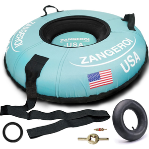 Zangeroi Snow Tube for Sledding Snow Tubes Heavy Duty Snow Tube for Kids Adult Snow Sled Sledding Tube Inflatable Snow Tubes for Kids Towable Rubber Snows Tube with Cover (Light Cover)