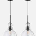 Doraimi Lighting 2 Pack 1 Light Hanging Indoor Kitchen Island Pendant Light 