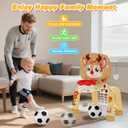 Toddler Basketball Hoop & Soccer Goal Baseball Play Activity Center,Toys for 1 2 3 Year Old Boys Girls,Montessori Sports Toys with Sound Music Christmas Birthday Gifts for Baby Kids 12 Months+