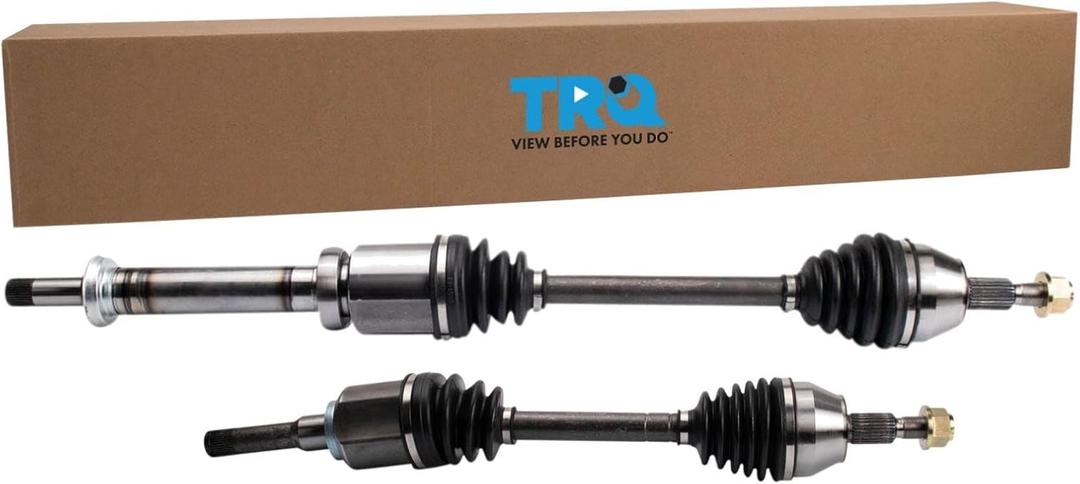 TRQ Front Driver Side and Passenger Side CV Axle Assembly Set 2 Piece Compatible with 2014-2016 Ford Transit Connect 2.5L