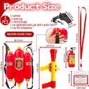 5 Piece Kids Fireman Costume Set,Firefighter Water Gun Blaster Backpack,Firefighter Water Sprayer Toys,Tank with Hose Shooter for Outdoor Play Boys & Girls