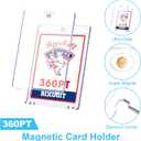 20-Pack Magnetic Card Holders - 360pt Thick Card One Touch Holder, Magnetic Card Case, UV Protection, Fits Trading Cards, Baseball Card, Sports, Gaming and Collectible Cards, Durable Secure Storage ﻿