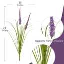 24'' Tall Faux Lily Turf (Liriope Muscari), Realistic Ornamental Grass with Small Violet-Purple Flowers (6 Pack)