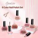 OpenLive Jelly Nail Polish Set 6 Colors Nude Pink Pale Purple Jelly Quick Dry Nail Polish Set for Nail Art Manicure DIY Salon