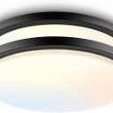 Flush Mount Ceiling Light, 10 inch Ceiling Light Fixture Dimmable,18W [160W Equiv] 1600lm, 3000K/4000K/5000K Bedroom Ceiling Lights for Kitchen, Hallway, Bathroom, Offices, ETL Listed