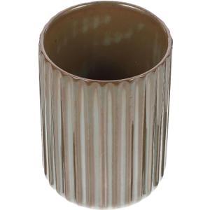 Luxshiny Retro Striped Water Mug 4Oz Vintage Porcelain Tea Cup Lightweight Beverage Cup for Home and Office Use (9.7X7.2CM, Gray)