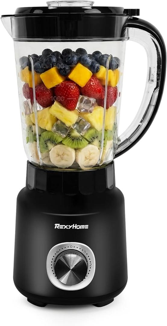 Blender, 700W Countertop Blenders for Kitchen, 50oz BPA-Free Jar, 3-Speed Blender for Smoothies, Shakes, Ice Crushing & Frozen Fruit