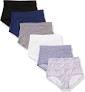Warner's Women's Blissful Benefits DigFree Comfort Waistband Microfiber Brief 6Pack RS9046W, Black/White/Navy Ink Cutout Blooms/Navy Ink/Lilac Petals/Smoked Pearl, Large Warner's Women's Blissful Benefits DigFree Comfort Waistband Microfiber Brief 6Pack RS9046W, Black/White/Navy Ink Cutout Blooms/Navy Ink/Lilac Petals/Smoked Pearl, Large