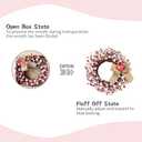 TEMPUS 18" Artificial Valentine's Wreath, Pink and Red Heart Berry Wreath for Front Door Wall Party Wedding Decorations, for Girl Friends for Valentine's Day