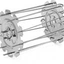 Stainless Steel BBQ Grill Cage Vegetable Meat Skewer Kebab Maker for Rotisserie Oven Roaster