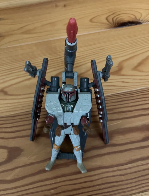 Star Wars Deluxe BOBA FETT Wing-Blast Rocketpack & Overhead Cannon 1996 Kenner