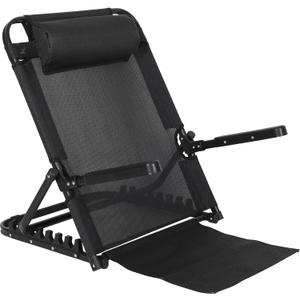 Adjustable Lifting Bed Backrest with Armrest Large Folding Bed Rest Sitting up Multifunction Portable Backrest Support with Pillow for Neck Head Lumbar Elderly Patient Read Eat