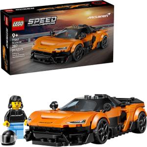 LEGO Speed Champions McLaren W1 Race Car Toy for Boys & Girls, Ages 9+ - Building Set for Pretend Play & Display w/1 Driver Minifigure - Gift Idea for Kids & Supercar Fans - 77257