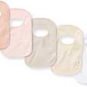 Burts Bees Baby Unisex Baby Bibs, Lap-Shoulder Drool Cloths, 100% Organic Cotton with Absorbent Terry Towel Backing Bibs