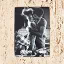 Mud Pie Cream Travertine Frame, Large, 10.5" x 8.5"