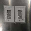 2-Pack Decorator Outlet Cover Plate, Black Decorative Switch Plates and Outlet Covers, Natural Bamboo Fiber Wall Plates for Electrical Outlets, Receptacle, GFCI Outlet, Dimmer Switch