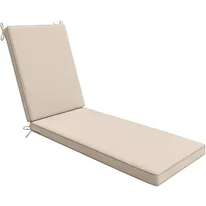 AAAAAcessories Outdoor Chaise Lounge Cushions, Waterproof, Fade-Resistant Patio Furniture Replacement Cushions, 80" x 26" x 3", Khaki Beige