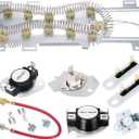 Jovitec Dryer Heating Element 8544771 Clothes Dryer Heating Element Set Includes 8544771, Thermal Fuse (279973 and 3392519), 279816 Thermostat Dryer Replacement Compatible with Maytag, Kenmore
