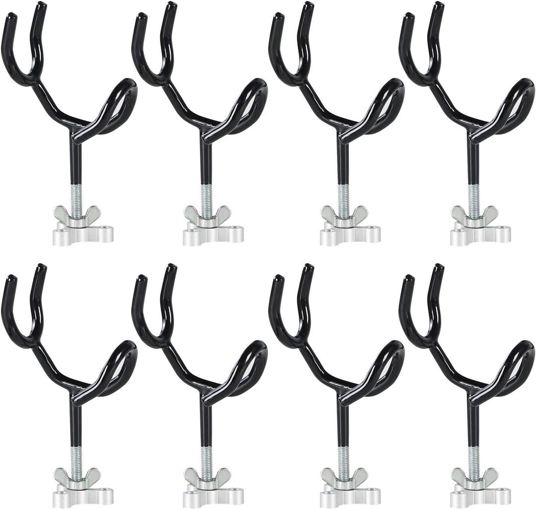Fishing Rod Holders for Boat 8Pcs of 20 Degree 4 Inch Sure Grip Steel Rod Boat Holder Fishing Rod Holder with Mounting Base Boat Rod Holders for Fishing