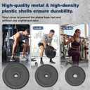 DERACY Barbell Weight Set, 43lbs Barbell Set Adjustable Olympic Weights, 6 Plates, 57.5 Inch Bar & Thick Foam Shoulder Pad, for Home Gym, Exercise, Lifting, Body Fitness, Workout to Build Muscle