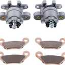 Front Rear Left & Right Disc Brake Caliper w/Pads VGA12134 Compatible with John Deere Gator HPX 4X4 TX 4x2 Turf