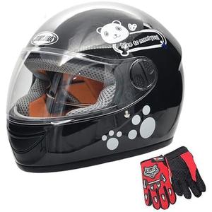 Kids Bike Helmet with Gloves, for Pedal Scooter, Motorcycle, ATV, Quad Bicycle, Suitable for Ages 3-6