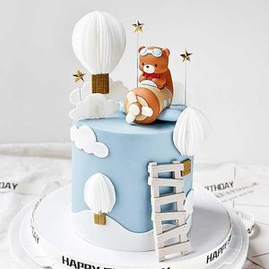 LaVenty Airplane Cake Topper - Plane Cake Decorations for Time Flies 1st Birthday, Baby Shower