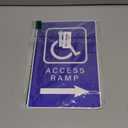Handicap Access Ramp Sign 8 x 12 Inch Aluminum Waterproof Right Arrow Direction Signage Reflective ADA Accessibility Symbol Wheelchair Signs