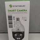 SYMYNELEC Light Bulb Security Camera Outdoor Waterproof 2.5K, 2.4GHz Wireless WiFi Light Socket Cam with AI Human Motion Detection Tracking 4MP Color Night Vision Siren Alarm Works with Alexa Google