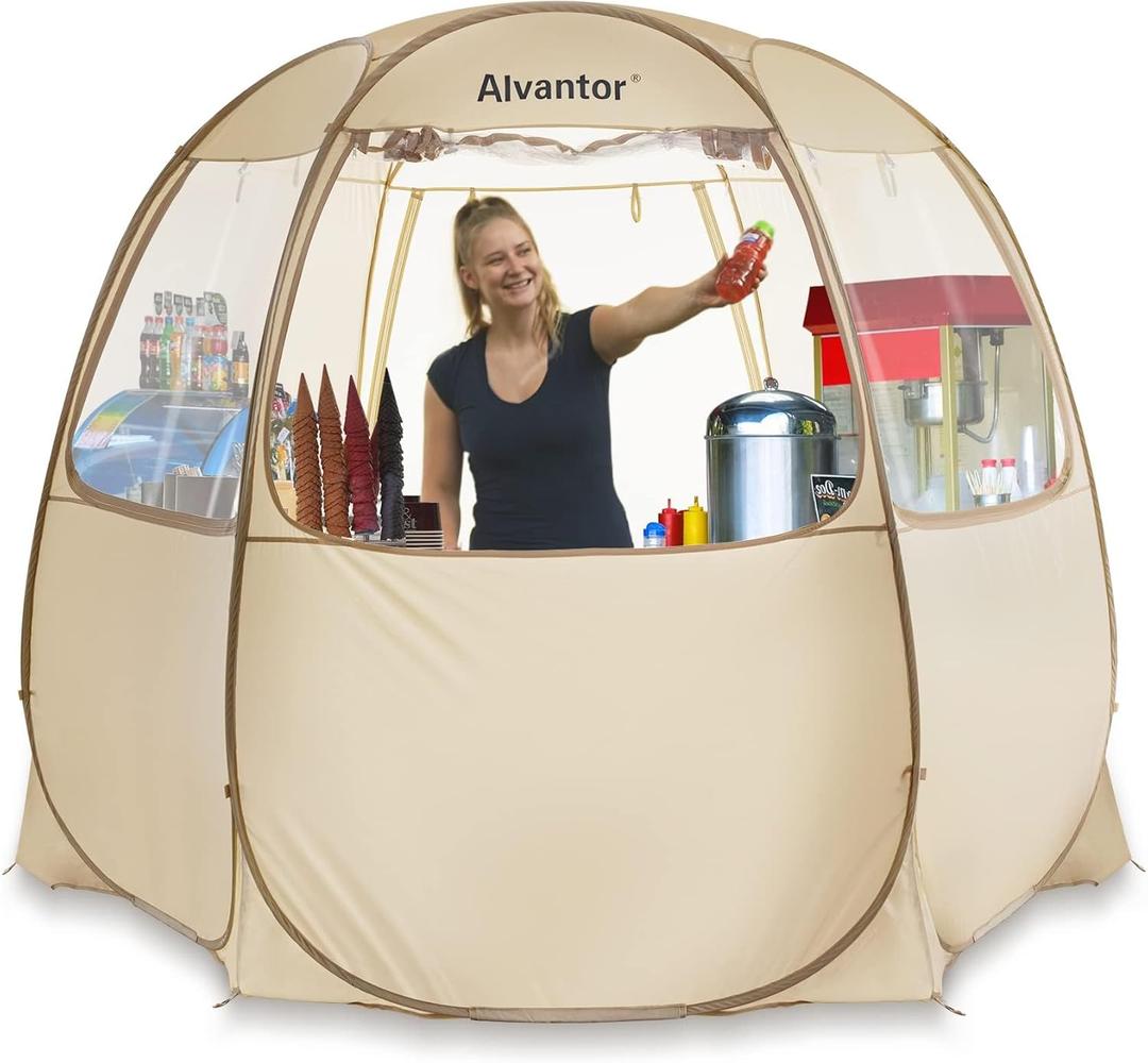 Alvantor Pop Up Canopy Tent - 10'x10' Vendor Booth Event Tent - Commercial Activity Canopy - Camping Gazebos - Beige