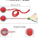 Interactive Cat Toys Ball for Indoor Cats,[2025 Newly Upgraded] Agile Moving Cat Ball with Elastic Mesh Tail,Automatic Kitten Toys for Bored Indoor Adult Cats,Motion Activated (Red)