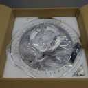 Ceiling Fans with Lights and Remote, 20" Modern Low Profile Ceiling Fan with Light, 2700K-7000K Stepless Dimming Fandelier Flush Mount Led Fan Light and 6 Wind Speeds for Bedroom(Black)