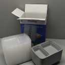 50 Pack (100-Piece) 28 oz Meal Prep Containers Reusable with Lids 2-Compartment, Sturdy Leakproof Food Safe, Microwave Freezer Dishwasher Safe, To Go Take Out Plastic Food Storage, Silver