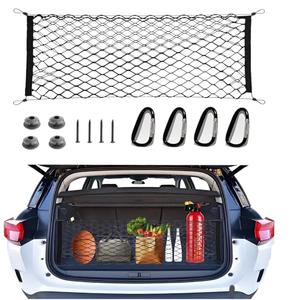 Cargo Net Stretchable，Car Exterior Accessories for SUV, Jeep, Trucks, Double-Layered Network Car Exterior Accessories for Secure Storage 35.4x15.8 inch